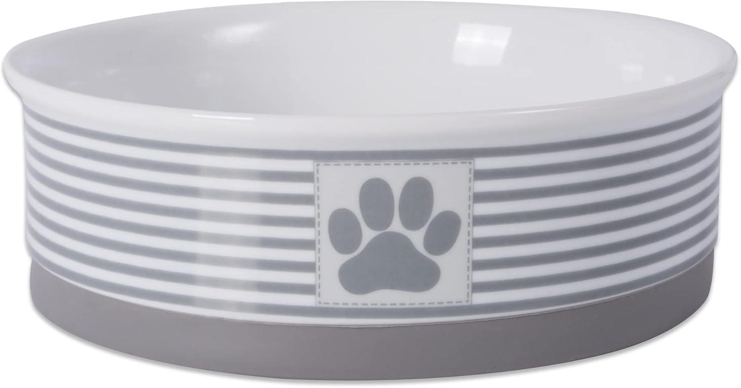 imageBone Dry Paw ampamp Patch Ceramic Pet Collection Large Set 75x24quot Nautical Blue Pack of 2Gray