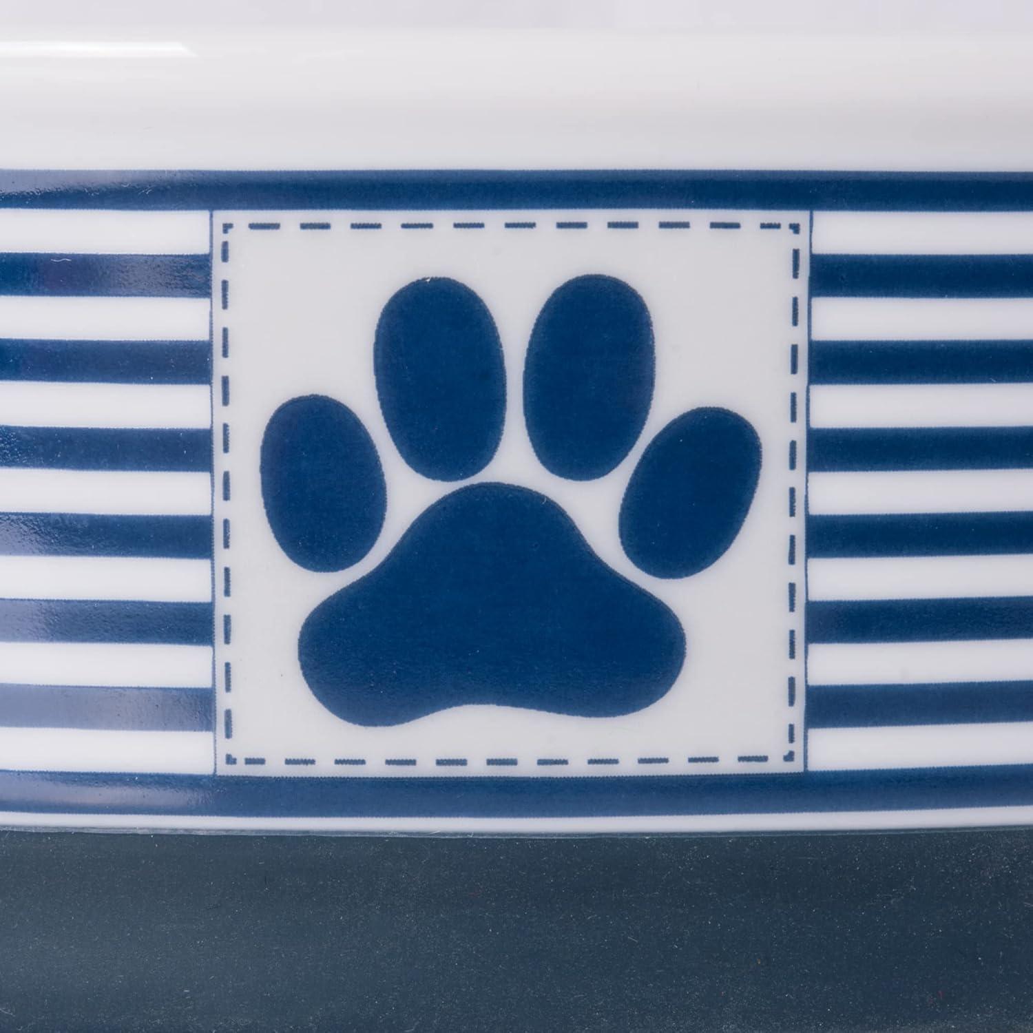 imageBone Dry Paw ampamp Patch Ceramic Pet Collection Large Set 75x24quot Nautical Blue Pack of 2Nautical Blue