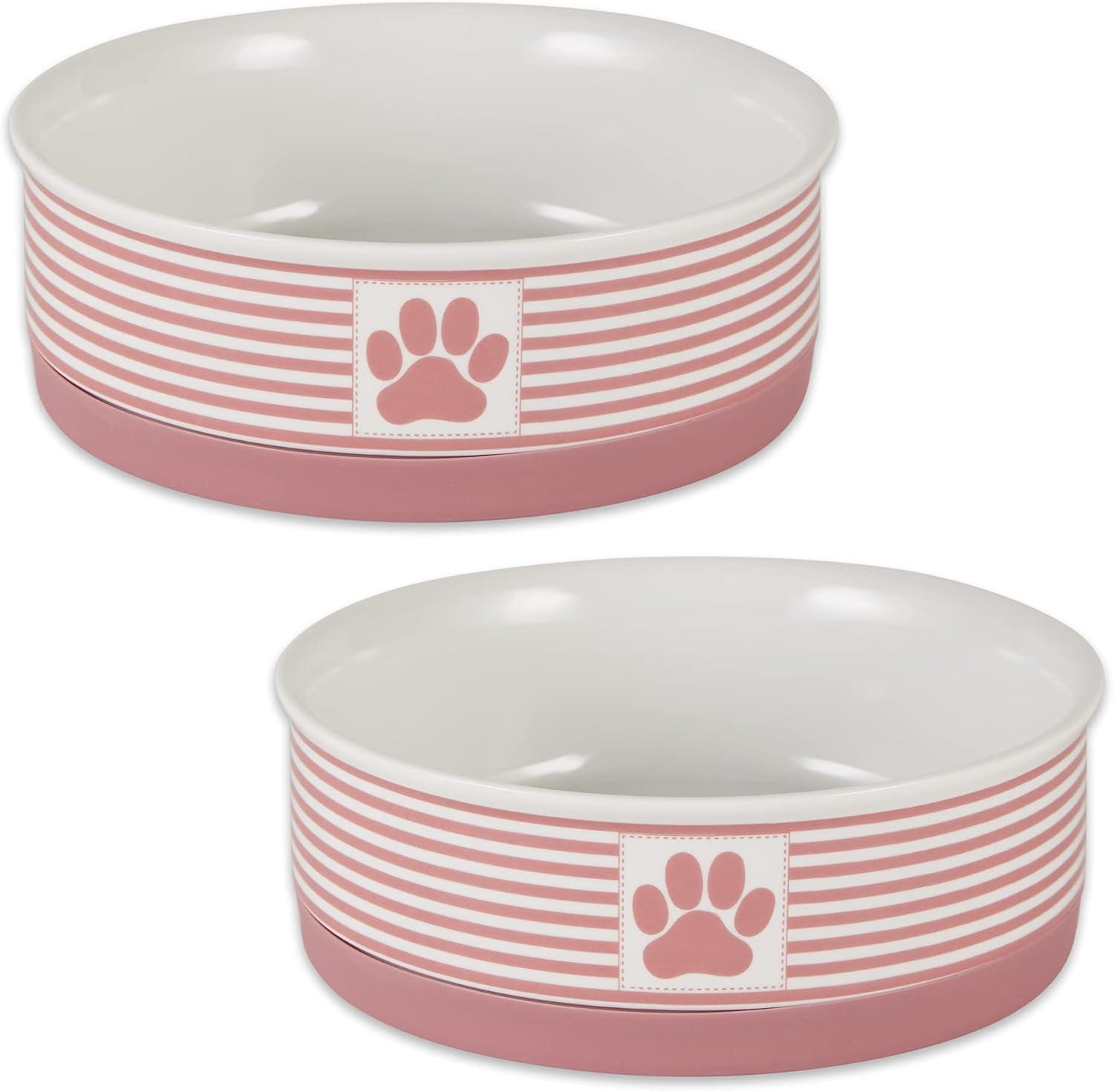 imageBone Dry Paw ampamp Patch Ceramic Pet Collection Large Set 75x24quot Nautical Blue Pack of 2Rose