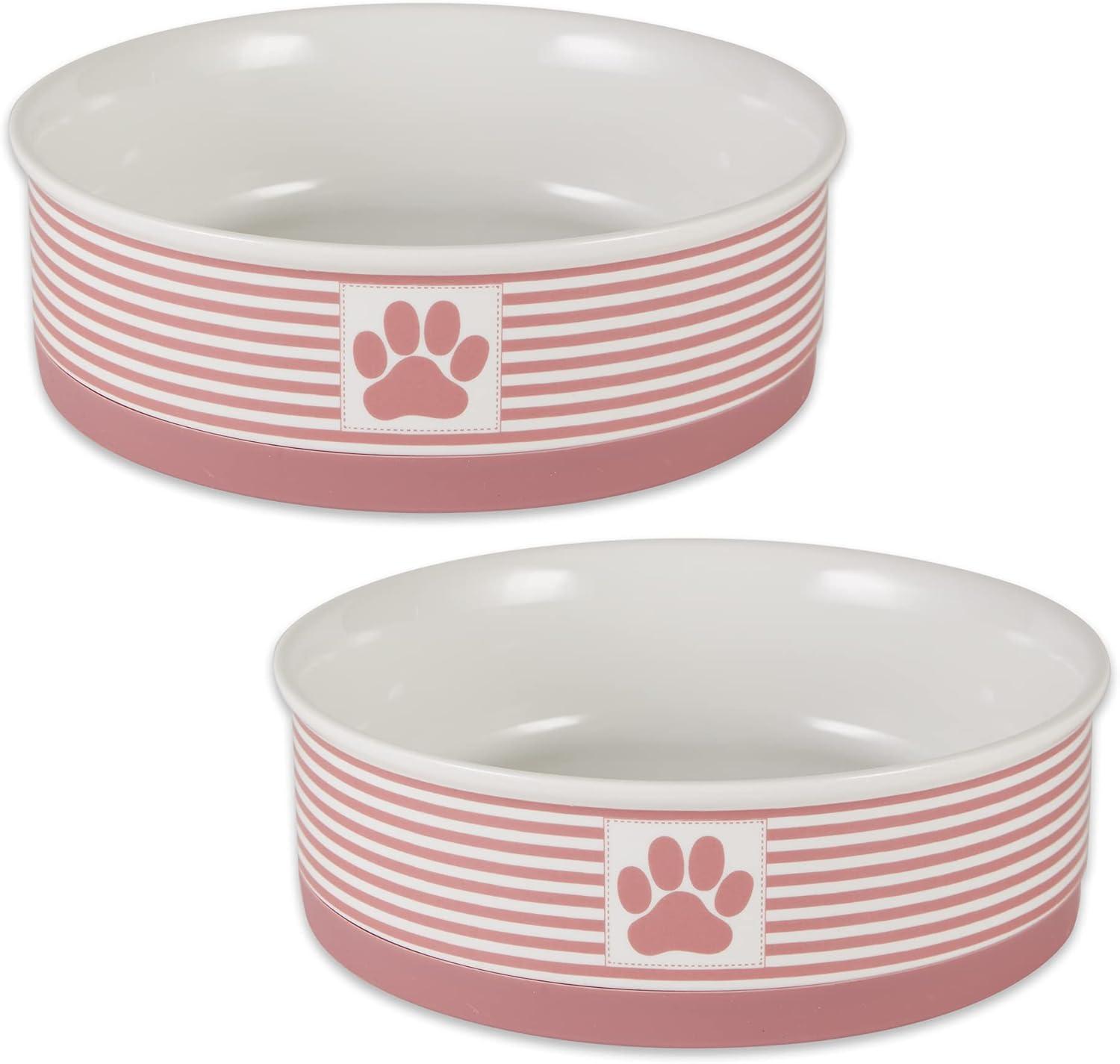imageBone Dry Paw ampamp Patch Ceramic Pet Collection Large Set 75x24quot Nautical Blue Pack of 2Rose
