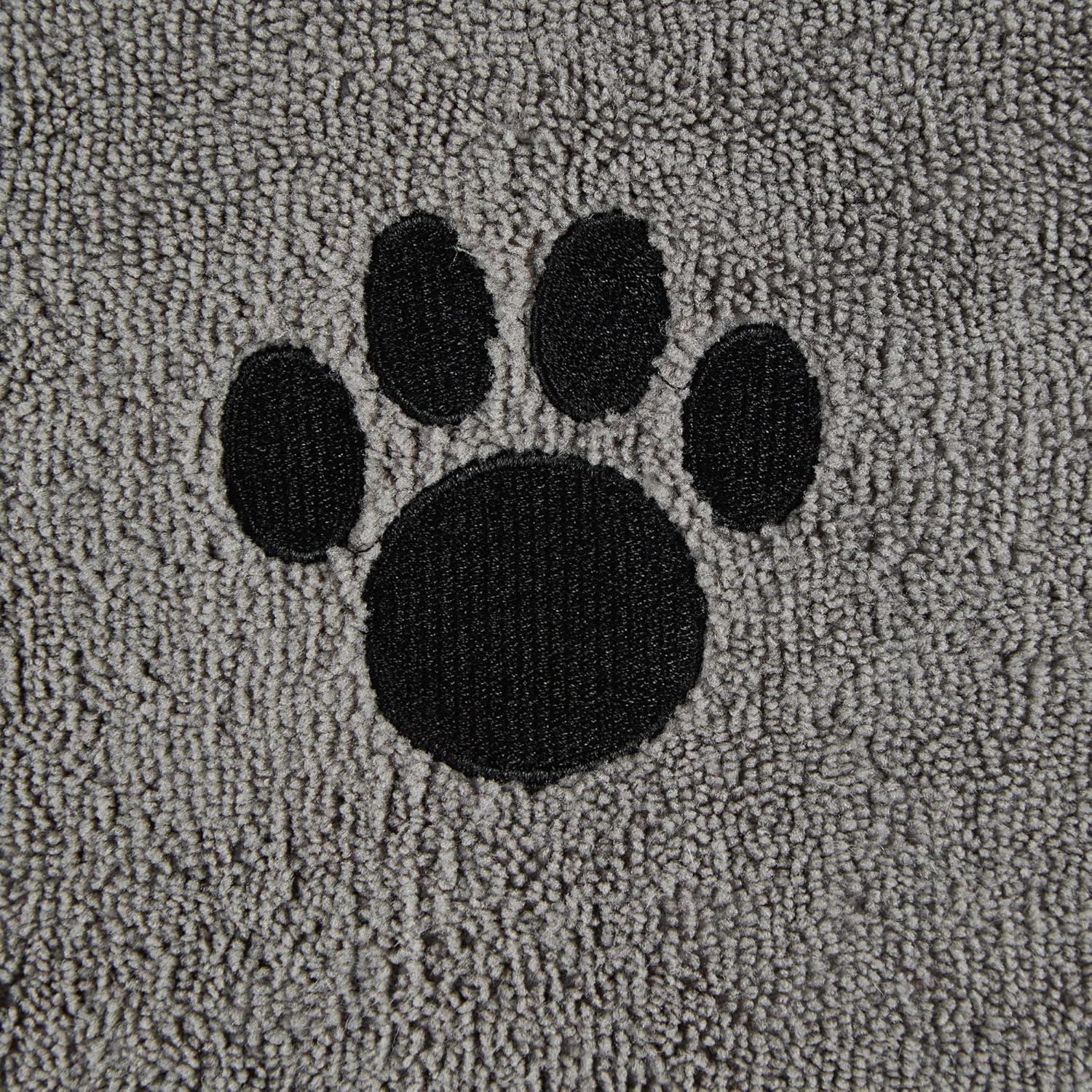imageBone Dry Pet Grooming Towel Collection Embroidered Absorbent Microfiber Drying Set 15x30 Pink 3 CountGray