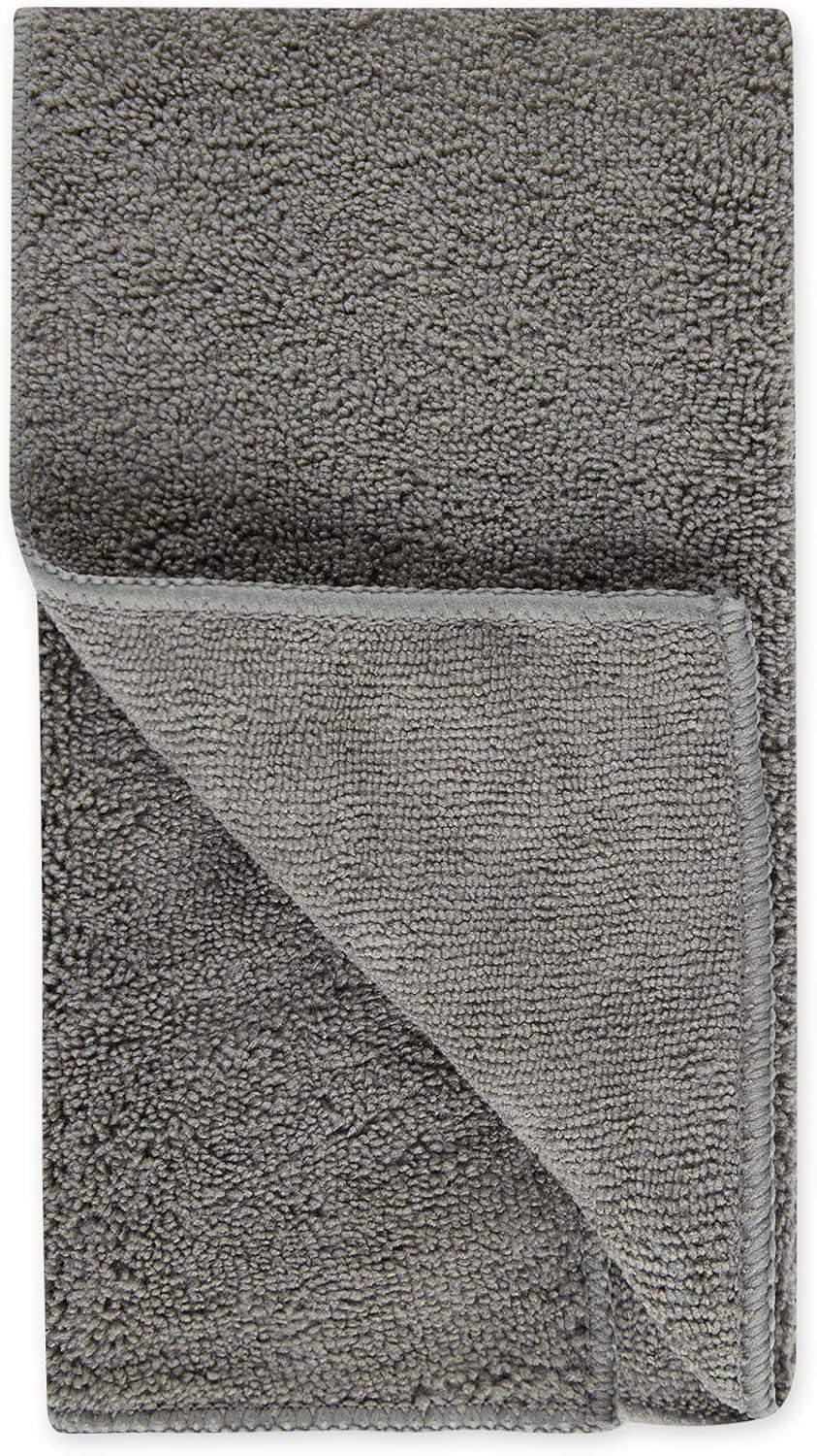 imageBone Dry Pet Grooming Towel Collection Embroidered Absorbent Microfiber Drying Set 15x30 Pink 3 CountGray