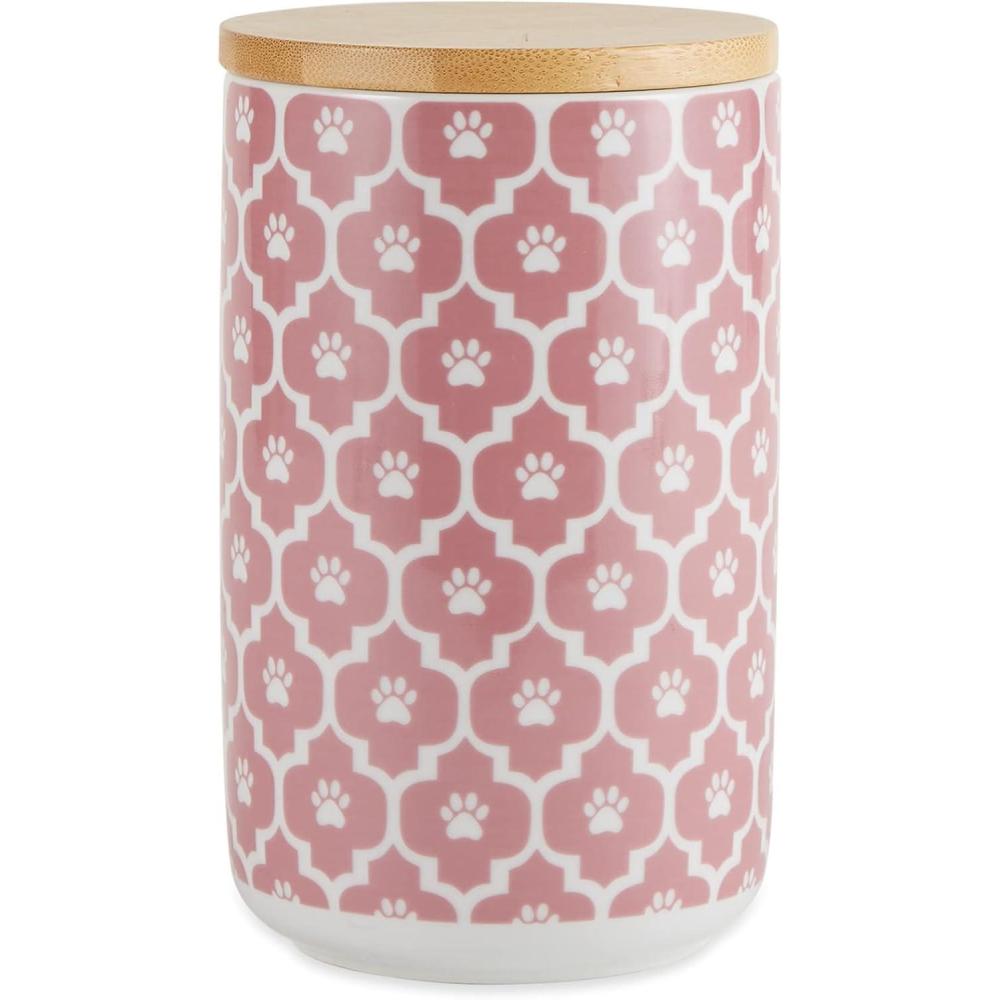 imageBone Dry Lattice Collection Pet Bowl ampamp Canister Treat Canister 4x65quot Nautical BlueRose