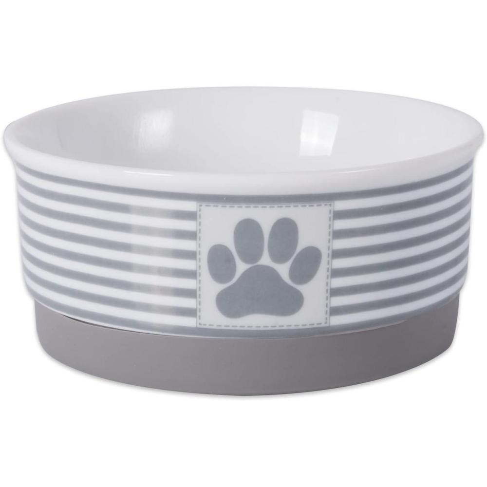 imageBone Dry Paw ampamp Patch Ceramic Pet Collection Large Set 75x24quot Nautical Blue Pack of 2Gray