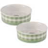 imageBone Dry Ceramic Food ampamp Water Bowls for Pets NonSlip for Secure Less Messy Feeding Microwave ampamp Dishwasher Safe Single Dish Large 75x24quot Red White ampamp BlueDesert Sage Petite Check