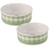 imageBone Dry Ceramic Food ampamp Water Bowls for Pets NonSlip for Secure Less Messy Feeding Microwave ampamp Dishwasher Safe Single Dish Large 75x24quot Red White ampamp BlueDesert Sage Petite Check
