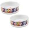 imageBone Dry Ceramic Food ampamp Water Bowls for Pets NonSlip for Secure Less Messy Feeding Microwave ampamp Dishwasher Safe Single Dish Large 75x24quot Red White ampamp BluePeace Paw