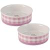 imageBone Dry Ceramic Food ampamp Water Bowls for Pets NonSlip for Secure Less Messy Feeding Microwave ampamp Dishwasher Safe Single Dish Large 75x24quot Red White ampamp BluePansy Petite Check