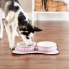 imageBone Dry Ceramic Food ampamp Water Bowls for Pets NonSlip for Secure Less Messy Feeding Microwave ampamp Dishwasher Safe Single Dish Large 75x24quot Red White ampamp BluePansy Petite Check