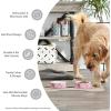 imageBone Dry Ceramic Food ampamp Water Bowls for Pets NonSlip for Secure Less Messy Feeding Microwave ampamp Dishwasher Safe Single Dish Large 75x24quot Red White ampamp BlueEatDrink