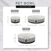 imageBone Dry Ceramic Food ampamp Water Bowls for Pets NonSlip for Secure Less Messy Feeding Microwave ampamp Dishwasher Safe Single Dish Large 75x24quot Red White ampamp BlueBlue Tile