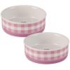 imageBone Dry Ceramic Food ampamp Water Bowls for Pets NonSlip for Secure Less Messy Feeding Microwave ampamp Dishwasher Safe Single Dish Large 75x24quot Red White ampamp BluePansy Petite Check