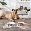 imageBone Dry Ceramic Food ampamp Water Bowls for Pets NonSlip for Secure Less Messy Feeding Microwave ampamp Dishwasher Safe Single Dish Large 75x24quot Red White ampamp BluePeace Paw