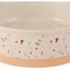 imageBone Dry Ceramic Food ampamp Water Bowls for Pets NonSlip for Secure Less Messy Feeding Microwave ampamp Dishwasher Safe Single Dish Large 75x24quot Red White ampamp BlueTerrazzo