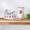 imageBone Dry Ceramic Food ampamp Water Bowls for Pets NonSlip for Secure Less Messy Feeding Microwave ampamp Dishwasher Safe Single Dish Large 75x24quot Red White ampamp BlueRainbow Paw