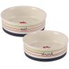 imageBone Dry Ceramic Food ampamp Water Bowls for Pets NonSlip for Secure Less Messy Feeding Microwave ampamp Dishwasher Safe Single Dish Large 75x24quot Red White ampamp BlueEatDrink