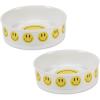 imageBone Dry Ceramic Food ampamp Water Bowls for Pets NonSlip for Secure Less Messy Feeding Microwave ampamp Dishwasher Safe Single Dish Large 75x24quot Red White ampamp BlueSmiley Face