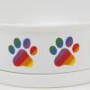 imageBone Dry Ceramic Food ampamp Water Bowls for Pets NonSlip for Secure Less Messy Feeding Microwave ampamp Dishwasher Safe Single Dish Large 75x24quot Red White ampamp BlueRainbow Paw