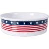 imageBone Dry Ceramic Food ampamp Water Bowls for Pets NonSlip for Secure Less Messy Feeding Microwave ampamp Dishwasher Safe Single Dish Large 75x24quot Red White ampamp BlueStars  Stripes