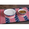 imageBone Dry Ceramic Food ampamp Water Bowls for Pets NonSlip for Secure Less Messy Feeding Microwave ampamp Dishwasher Safe Single Dish Large 75x24quot Red White ampamp BlueStars  Stripes