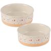 imageBone Dry Ceramic Food ampamp Water Bowls for Pets NonSlip for Secure Less Messy Feeding Microwave ampamp Dishwasher Safe Single Dish Large 75x24quot Red White ampamp BlueTerrazzo