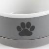 imageBone Dry Ceramic Pet Bowls Microwave ampamp Dishwasher Safe NonSlip Bottom for Secure Feeding with Less Mess Medium Bowl Set 6x2 GrayBlack 2 Count