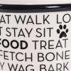imageBone Dry Dog Bone Ceramic Pet Bowl ampamp Canister Canister 55x55x825 BlackWhiteBlackWhite