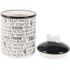 imageBone Dry Dog Bone Ceramic Pet Bowl ampamp Canister Canister 55x55x825 BlackWhiteBlackWhite