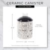 imageBone Dry Dog Bone Ceramic Pet Bowl ampamp Canister Canister 55x55x825 BlackWhiteBlackWhite