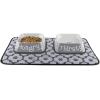 imageBone Dry Hungry ampamp Thirsty Pet Bowl 675 x 675 x 2 Nautical Blue 2 PieceGray