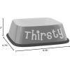 imageBone Dry Hungry ampamp Thirsty Pet Bowl 675 x 675 x 2 Nautical Blue 2 PieceGray