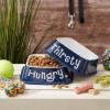 imageBone Dry Hungry ampamp Thirsty Pet Bowl 675 x 675 x 2 Nautical Blue 2 PieceNautical Blue