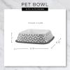 imageBone Dry Lattice Collection Pet Bowl ampamp Canister Large Set 75x24quot Nautical Blue 2 PieceGray