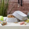 imageBone Dry Lattice Collection Pet Bowl ampamp Canister Large Set 75x24quot Nautical Blue 2 PieceGray