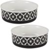 imageBone Dry Lattice Collection Pet Bowl ampamp Canister Single Dish Large 75x24quot Nautical BlueBlack