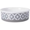imageBone Dry Lattice Collection Pet Bowl ampamp Canister Single Dish Large 75x24quot Nautical BlueGray