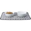 imageBone Dry Lattice Collection Pet Bowl ampamp Canister Single Dish Large 75x24quot Nautical BlueGray