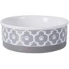 imageBone Dry Lattice Collection Pet Bowl ampamp Canister Single Dish Large 75x24quot Nautical BlueGray