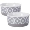 imageBone Dry Lattice Collection Pet Bowl ampamp Canister Single Dish Large 75x24quot Nautical BlueGray
