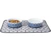 imageBone Dry Lattice Collection Pet Bowl ampamp Canister Single Dish Large 75x24quot Nautical BlueNautical Blue