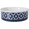 imageBone Dry Lattice Collection Pet Bowl ampamp Canister Single Dish Large 75x24quot Nautical BlueNautical Blue