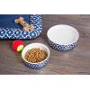 imageBone Dry Lattice Collection Pet Bowl ampamp Canister Single Dish Large 75x24quot Nautical BlueNautical Blue
