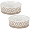 imageBone Dry Lattice Collection Pet Bowl ampamp Canister Single Dish Large 75x24quot Nautical BlueStone