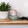 imageBone Dry Lattice Collection Pet Bowl ampamp Canister Single Dish Large 75x24quot Nautical BlueStone