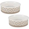 imageBone Dry Lattice Collection Pet Bowl ampamp Canister Single Dish Large 75x24quot Nautical BlueStone