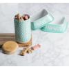 imageBone Dry Lattice Collection Pet Bowl ampamp Canister Treat Canister 4x65quot Nautical BlueAqua