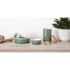 imageBone Dry Lattice Collection Pet Bowl ampamp Canister Treat Canister 4x65quot Nautical BlueHunter Green