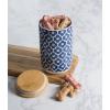 imageBone Dry Lattice Collection Pet Bowl ampamp Canister Treat Canister 4x65quot Nautical BlueNautical Blue
