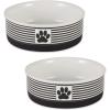 imageBone Dry Paw ampamp Patch Ceramic Pet Collection Large Set 75x24quot Nautical Blue Pack of 2Black