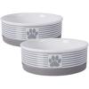 imageBone Dry Paw ampamp Patch Ceramic Pet Collection Large Set 75x24quot Nautical Blue Pack of 2Gray